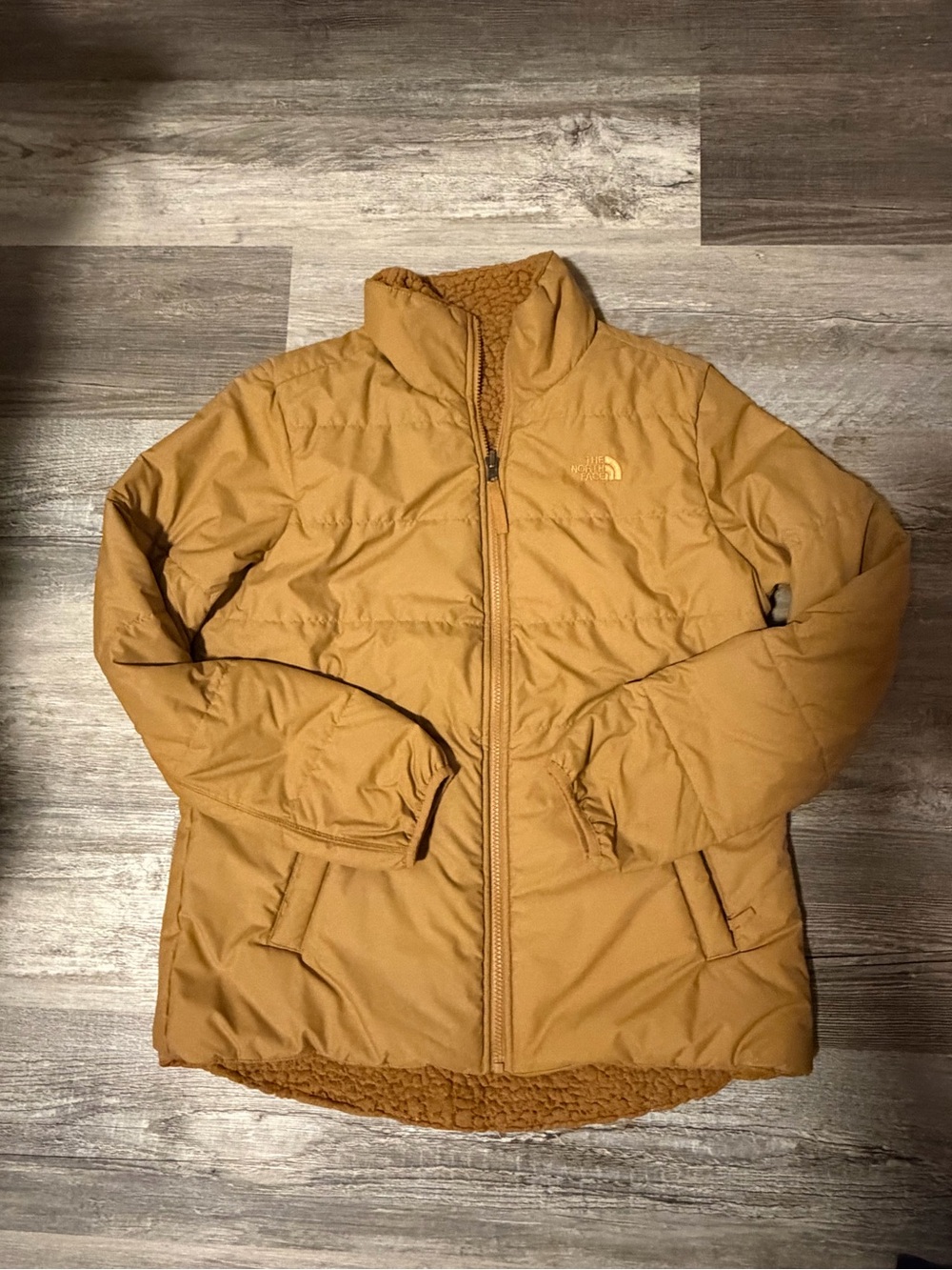 The North Face Merriewood Reversible Sherpa Jacket Women’s M Tan Brown Fleece